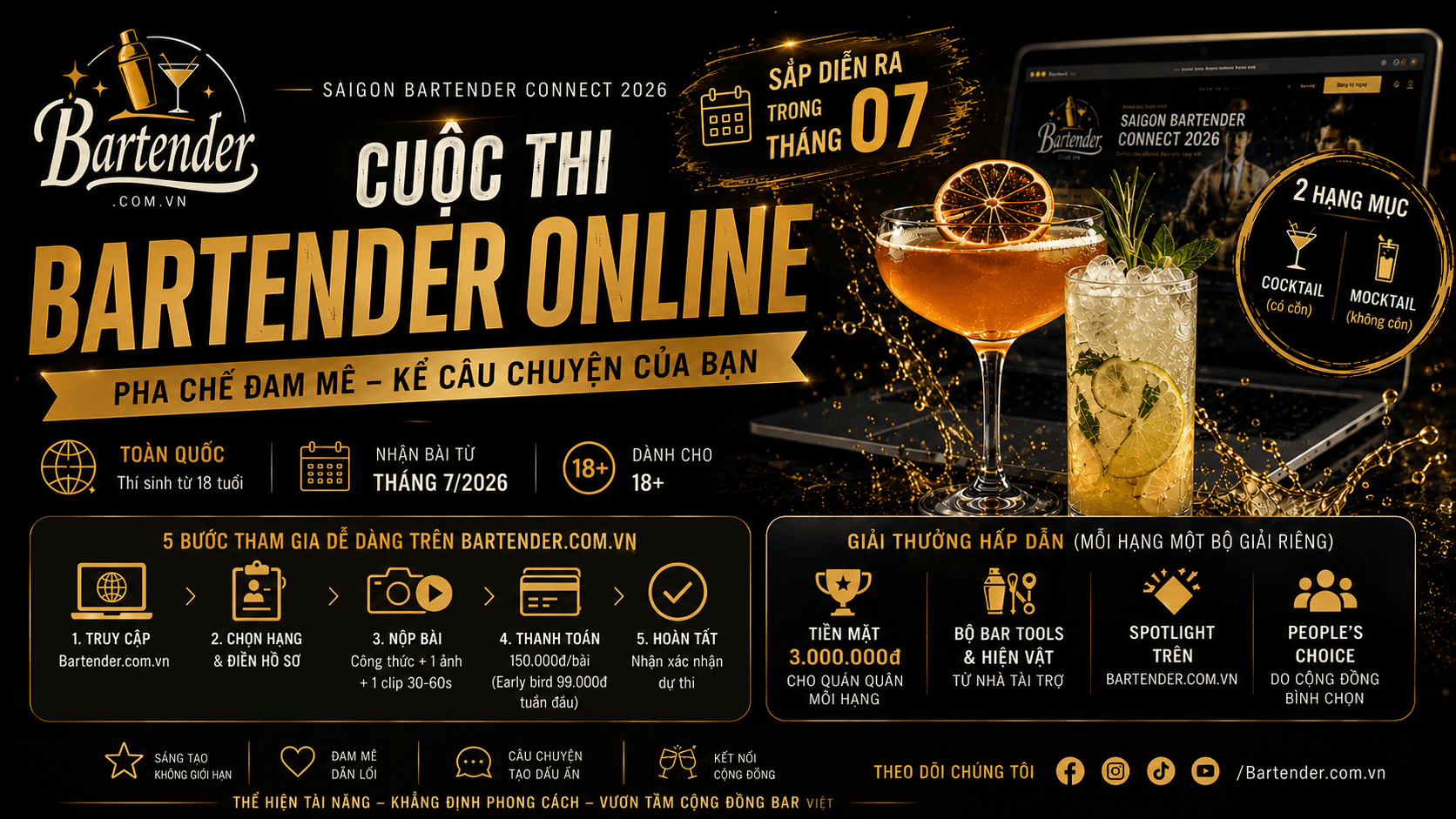 Cộng đồng Bartender toàn diện — Saigon Bartender Connect 2026